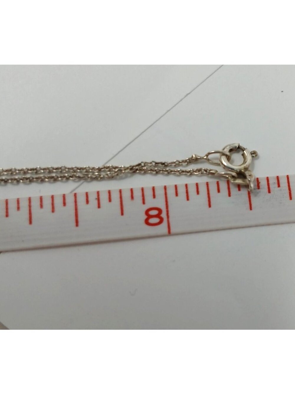 Sterling Silver Cubic Zirconia 5 Graduated Drop Pendant Necklace 17" Chain #ST-4 - Picture 6 of 11